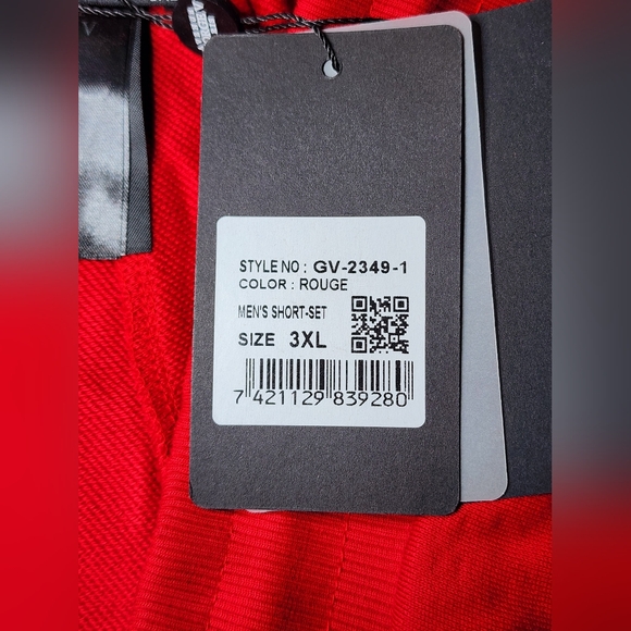 NWT AVENUE GEORGE V PARIS Mens Red Rhinestone Shorts Size 3XL XXXL - Picture 5 of 6